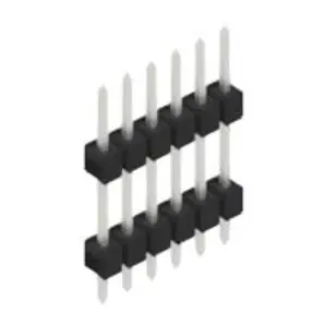 Begrenztes Angebot Stiftleiste, 6-polig, RM 2.54 mm, gerade, schwarz, 10056557