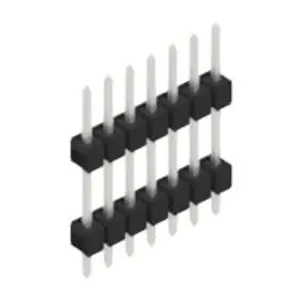 Rabatt Stiftleiste, 7-polig, RM 2.54 mm, gerade, schwarz, 10056559