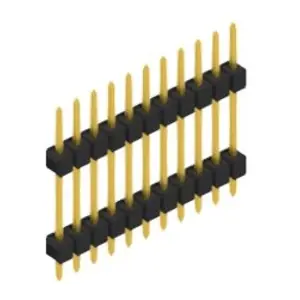 Stiftleiste, 11-polig, RM 2.54 mm, gerade, schwarz, 10056617 Sichere Zahlung