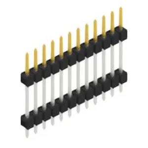 Knallerangebot Stiftleiste, 12-polig, RM 2.54 mm, gerade, schwarz, 10056619