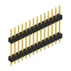 Stiftleiste, 14-polig, RM 2.54 mm, gerade, schwarz, 10056623 Bestseller