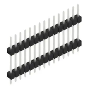 Stiftleiste, 15-polig, RM 2.54 mm, gerade, schwarz, SL514715Z Kostenloser Rückversand