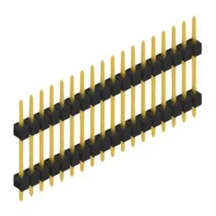 Günstig Stiftleiste, 18-polig, RM 2.54 mm, gerade, schwarz, 10056629