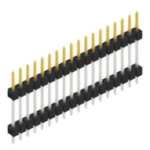 Stiftleiste, 18-polig, RM 2.54 mm, gerade, schwarz, SL514718S Schnäppchen