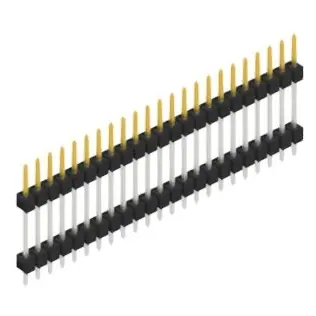 Stiftleiste, 23-polig, RM 2.54 mm, gerade, schwarz, SL514723S Neu