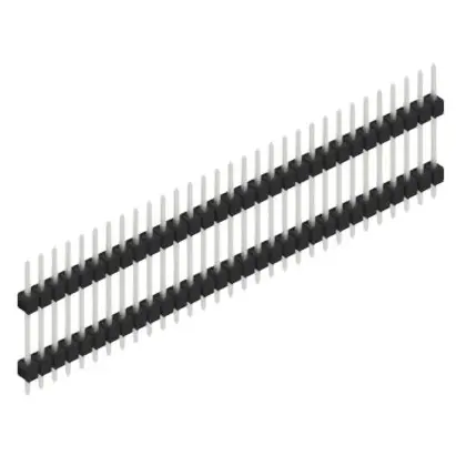 Schneller Versand Stiftleiste, 31-polig, RM 2.54 mm, gerade, schwarz, SL514731Z