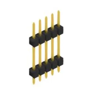 Stiftleiste, 5-polig, RM 2.54 mm, gerade, schwarz, 10056599 Garantierte Lieferung