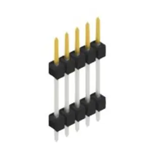 Stiftleiste, 5-polig, RM 2.54 mm, gerade, schwarz, 10056601 Neu Im Sortiment