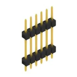 Stiftleiste, 6-polig, RM 2.54 mm, gerade, schwarz, 10056603 Geprüft