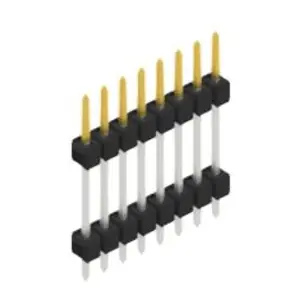 Stiftleiste, 8-polig, RM 2.54 mm, gerade, schwarz, 10056608 Neue Kollektion