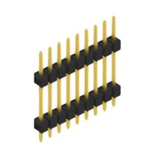 Kostenfreie Lieferung Stiftleiste, 9-polig, RM 2.54 mm, gerade, schwarz, 10056610