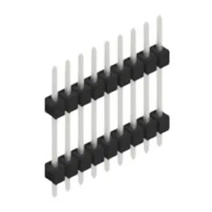 Markenware Stiftleiste, 9-polig, RM 2.54 mm, gerade, schwarz, 10056613