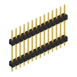 Stiftleiste, 14-polig, RM 2.54 mm, gerade, schwarz, 10056673 Geprüft