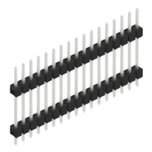 Stiftleiste, 17-polig, RM 2.54 mm, gerade, schwarz, SL515617Z Echt