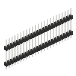 Stiftleiste, 23-polig, RM 2.54 mm, gerade, schwarz, SL515623Z Billig