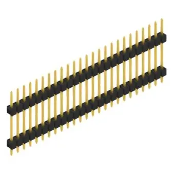 Kostenloser Rückversand Stiftleiste, 25-polig, RM 2.54 mm, gerade, schwarz, 10056686