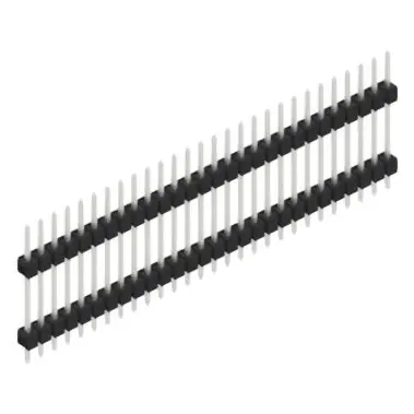 Stiftleiste, 28-polig, RM 2.54 mm, gerade, schwarz, 10056687 Kostenloser Versand
