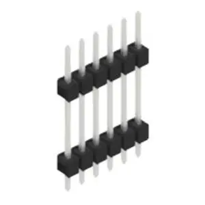 Preiswert Stiftleiste, 6-polig, RM 2.54 mm, gerade, schwarz, 10056658