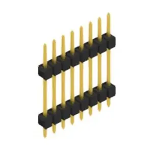 Markenware Stiftleiste, 8-polig, RM 2.54 mm, gerade, schwarz, 10056662