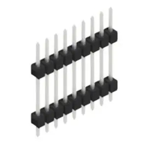 Stiftleiste, 9-polig, RM 2.54 mm, gerade, schwarz, SL51569Z Neue Ware