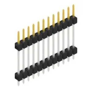 Saisonangebot Stiftleiste, 12-polig, RM 2.54 mm, gerade, schwarz, SL517212S