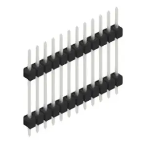 Stiftleiste, 12-polig, RM 2.54 mm, gerade, schwarz, 10056715 Highlight