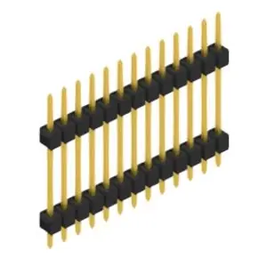 Mega-Angebot Stiftleiste, 13-polig, RM 2.54 mm, gerade, schwarz, 10056716