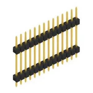 Schneller Versand Stiftleiste, 14-polig, RM 2.54 mm, gerade, schwarz, 10056717