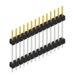 Stiftleiste, 14-polig, RM 2.54 mm, gerade, schwarz, SL517214S Neue Ware