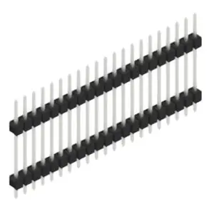Geprüft Stiftleiste, 21-polig, RM 2.54 mm, gerade, schwarz, SL517221Z