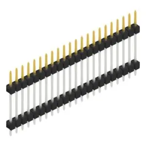 Geprüft Stiftleiste, 22-polig, RM 2.54 mm, gerade, schwarz, SL517222S