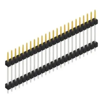 Markenware Stiftleiste, 24-polig, RM 2.54 mm, gerade, schwarz, SL517224S