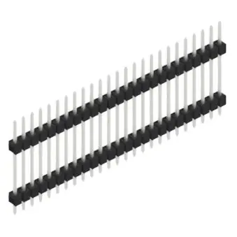 Stiftleiste, 25-polig, RM 2.54 mm, gerade, schwarz, SL517225Z Expressversand