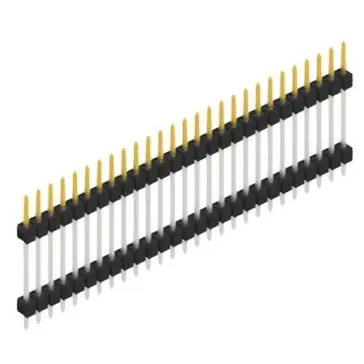 Billig Stiftleiste, 27-polig, RM 2.54 mm, gerade, schwarz, SL517227S