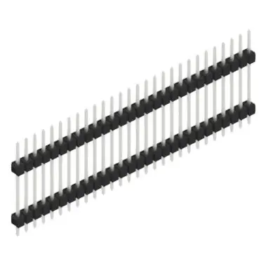 Neu Im Sortiment Stiftleiste, 28-polig, RM 2.54 mm, gerade, schwarz, SL517228Z