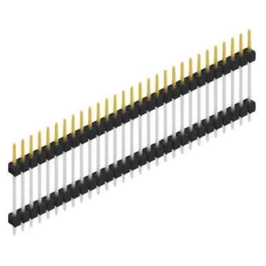Markenprodukt Stiftleiste, 29-polig, RM 2.54 mm, gerade, schwarz, SL517229S