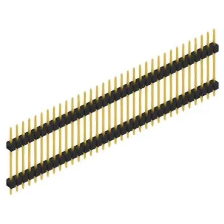 Stiftleiste, 34-polig, RM 2.54 mm, gerade, schwarz, 10056736 Expressversand