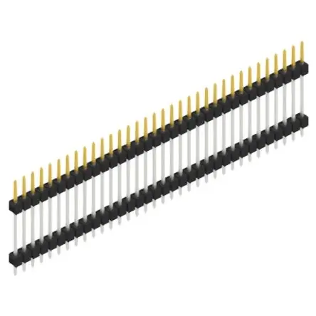 Billig Stiftleiste, 34-polig, RM 2.54 mm, gerade, schwarz, SL517234S
