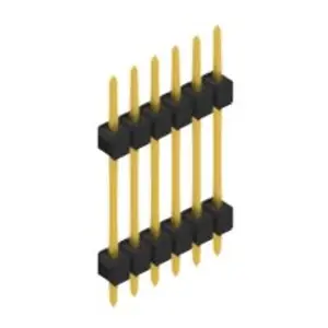 Mega-Angebot Stiftleiste, 6-polig, RM 2.54 mm, gerade, schwarz, 10056704