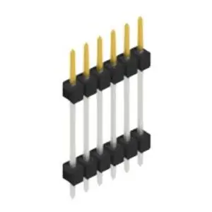 Stiftleiste, 6-polig, RM 2.54 mm, gerade, schwarz, 10139757 Günstig