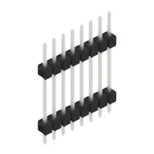 Geprüft Stiftleiste, 8-polig, RM 2.54 mm, gerade, schwarz, 10056709