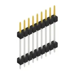 Stiftleiste, 9-polig, RM 2.54 mm, gerade, schwarz, 10128303 Sofort Bestellen