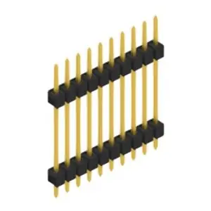 Garantierte Lieferung Stiftleiste, 10-polig, RM 2.54 mm, gerade, schwarz, 10056764