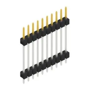 Aktuell Stiftleiste, 10-polig, RM 2.54 mm, gerade, schwarz, SL519710S