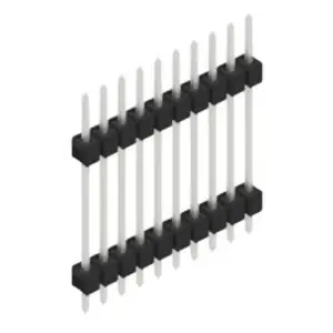Stiftleiste, 10-polig, RM 2.54 mm, gerade, schwarz, 10056765 Knallerangebot