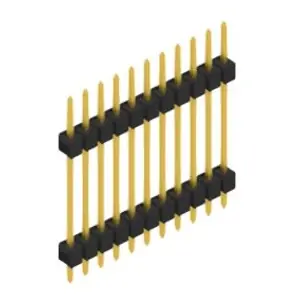 Neue Ware Stiftleiste, 11-polig, RM 2.54 mm, gerade, schwarz, 10056766