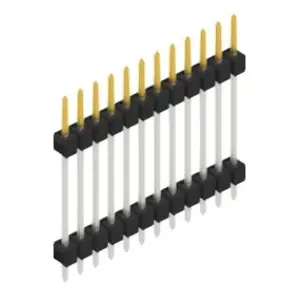Stiftleiste, 12-polig, RM 2.54 mm, gerade, schwarz, SL519712S Begrenztes Angebot