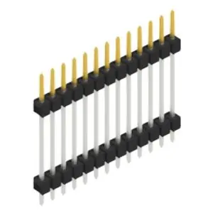 Stiftleiste, 13-polig, RM 2.54 mm, gerade, schwarz, SL519713S Expressversand