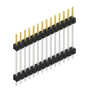 Stiftleiste, 14-polig, RM 2.54 mm, gerade, schwarz, SL519714S Schneller Versand