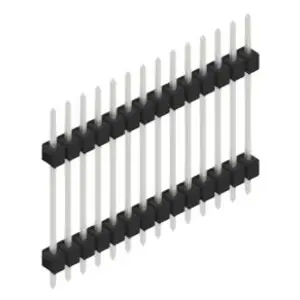 Mega-Angebot Stiftleiste, 14-polig, RM 2.54 mm, gerade, schwarz, 10056770